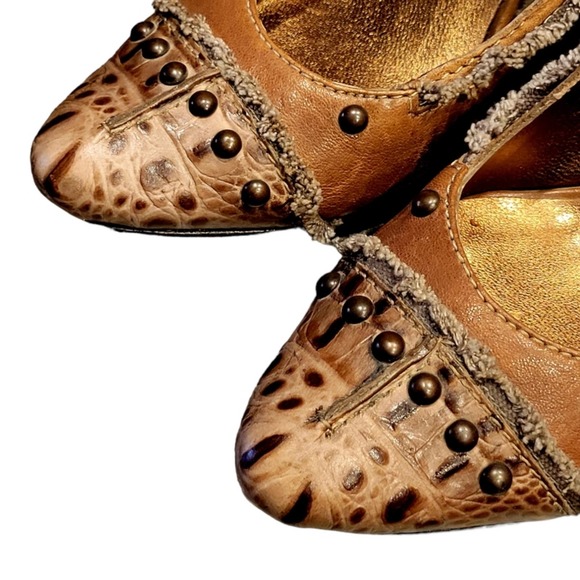 Apepazza leather studded heels 3 inch size 8 - Picture 6 of 8